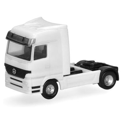 Herpa reservdelstjänst, spår N, dragbil 2-axlig Mercedes-Benz Actros LH (1996), 2 stycken i skala 1:160, miniatyrmodell, plast Herpa reservdelstjänst, spår N, dragbil 2-axlig Mercedes-Benz Actros LH (1996), 2 stycken i skala 1:160, miniatyrmodell, plast