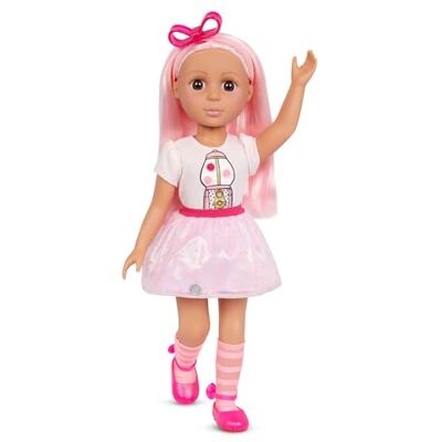 Glitter Girls Glitter flickor – 35,56 cm dockkläder – rosa och vit godisdräkt – randiga genomskinliga strumpor – glittrande rosa skor – leksaker för barn 3 år + Glitter Girls Glitter flickor – 35,56 cm dockkläder – rosa och vit godisdräkt – randiga genomskinliga strumpor – glittrande rosa skor – leksaker för barn 3 år +
