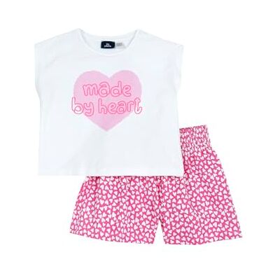 Chicco Komplett: T-shirt och kortbyxor för flickor, Vit, 8 anni Chicco Komplett: T-shirt och kortbyxor för flickor, Vit, 8 anni