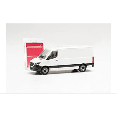 Herpa MiniKit Mercedes-Benz Sprinter `18 box med platt tak, vit Herpa MiniKit Mercedes-Benz Sprinter `18 box med platt tak, vit