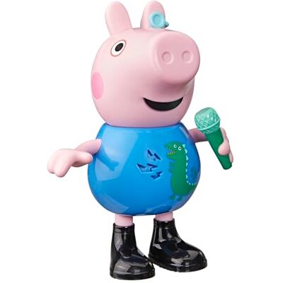 Peppa Pig Greta Gris Joke & Sing Georg-figur på 20 cm, musikleksak med över 50 ljudeffekter och sånger, leksaker för barn i förskoleåldern från 3 år Peppa Pig Greta Gris Joke & Sing Georg-figur på 20 cm, musikleksak med över 50 ljudeffekter och sånger, leksaker för barn i förskoleåldern från 3 år