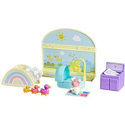 Peppa Pig Evies lekskola från Greta Gris med en figur och sju tillbehör, passar leksetet med Greta Gris stora familjehus, leksaker för förskolebarn från 3 år Peppa Pig Evies lekskola från Greta Gris med en figur och sju tillbehör, passar leksetet med Greta Gris stora familjehus, leksaker för förskolebarn från 3 år