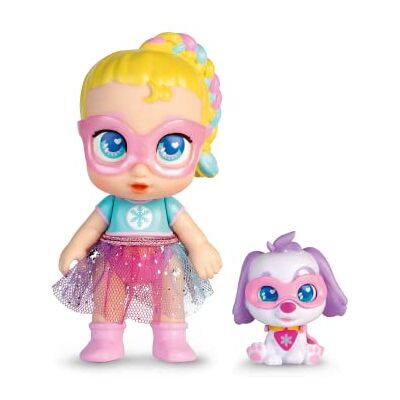 Super Cute Little Babies Supersöt mini glittrig cool docka med valp – regi & snöboll, 12 cm artikulerad docka med valp, superhjältekläder och tillbehör, lämplig för åldrarna 4 år och äldre Super Cute Little Babies Supersöt mini glittrig cool docka med valp – regi & snöboll, 12 cm artikulerad docka med valp, superhjältekläder och tillbehör, lämplig för åldrarna 4 år och äldre