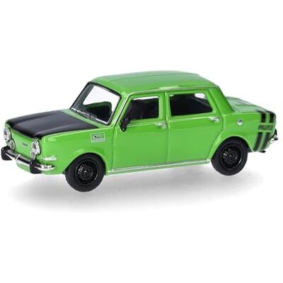 Herpa Bilmodell Simca Rallye II, gulgrön, miniatyr i skala 1:87, samlarobjekt, Made in Germany, plastmodell Herpa Bilmodell Simca Rallye II, gulgrön, miniatyr i skala 1:87, samlarobjekt, Made in Germany, plastmodell