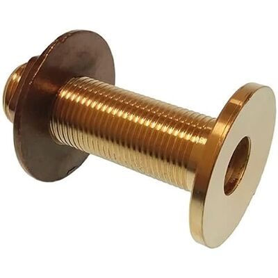 Goldenship Mässingsgenomföring, platt huvud, 3/8" - Skrovpassning Goldenship Mässingsgenomföring, platt huvud, 3/8" - Skrovpassning