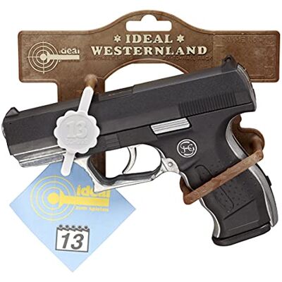 Bauer Spielwaren Schrödel J.G. 3060961 Euro-Cop Pistol: Leksakspistol för tändplattor, perfekt för polisdräkten, 13 skott, på tester, 16,5 cm, svart (306 0961) Bauer Spielwaren Schrödel J.G. 3060961 Euro-Cop Pistol: Leksakspistol för tändplattor, perfekt för polisdräkten, 13 skott, på tester, 16,5 cm, svart (306 0961)