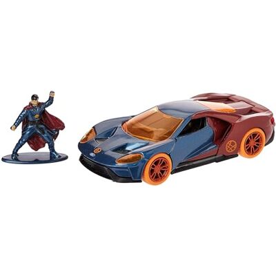 Jada Toys 253223013, Marvel Doctor Strange Ford GT med Figur, Marvel Doctor Strange Ford GT i Metall med Frihjul, Öppningsbara Dörrar, Gummidäck samt Doctor Strange Figur i Metall, 1:32, Från 8 år Jada Toys 253223013, Marvel Doctor Strange Ford GT med Figur, Marvel Doctor Strange Ford GT i Metall med Frihjul, Öppningsbara Dörrar, Gummidäck samt Doctor Strange Figur i Metall, 1:32, Från 8 år