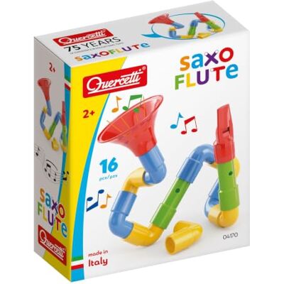 Quercetti Saxoflute – Byggbar Musikleksak för Barn 2+ Kreativt Instrument med Rör & Munstycken Leksak för Musik, Fantasi & Motorik 4170 Quercetti Saxoflute – Byggbar Musikleksak för Barn 2+ Kreativt Instrument med Rör & Munstycken Leksak för Musik, Fantasi & Motorik 4170