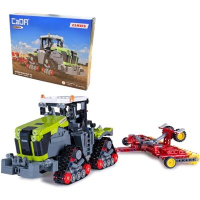 JAMARA 402856 CADA Claas Xerion 5000 Trac TS 1:32 bricks, barn jordbruk leksaker från 8 år, teknik för pojkar, klämbyggstenar set, presentidé för barn, detaljerad JAMARA 402856 CADA Claas Xerion 5000 Trac TS 1:32 bricks, barn jordbruk leksaker från 8 år, teknik för pojkar, klämbyggstenar set, presentidé för barn, detaljerad