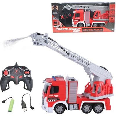 Lexibook , Crosslander® Pro, RC Fire Truck, fjärrstyrd brandbil, ljuseffekter, vattenspray, elektronisk roterande stege, uppladdningsbar, RCP20 Lexibook , Crosslander® Pro, RC Fire Truck, fjärrstyrd brandbil, ljuseffekter, vattenspray, elektronisk roterande stege, uppladdningsbar, RCP20