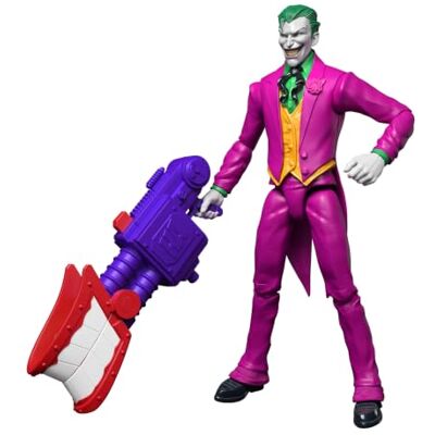 Mattel DC Premier Series 1 Joker actionfigur, 16,5 cm Superskurksleksak med 22 rörliga leder och detaljerad design, käftande tandvapen, JMD97 Mattel DC Premier Series 1 Joker actionfigur, 16,5 cm Superskurksleksak med 22 rörliga leder och detaljerad design, käftande tandvapen, JMD97