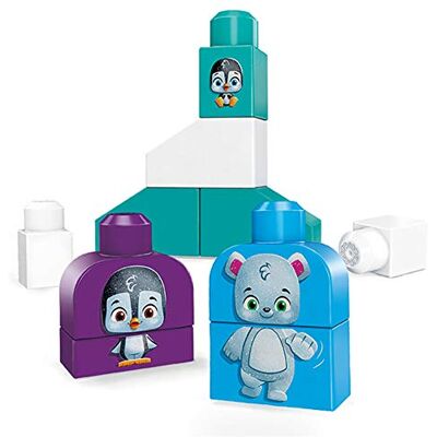 Mega Bloks Mega GPT77 Polar Friends Leksetet, 10 stora byggklossar gjorda av växtbaserad plast Mega Bloks Mega GPT77 Polar Friends Leksetet, 10 stora byggklossar gjorda av växtbaserad plast