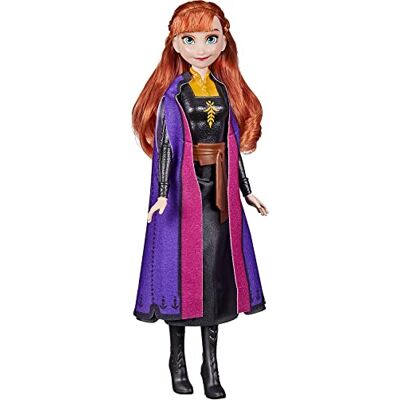 Disney 's Frozen 2 Frozen Shimmer Anna-modedocka, kjol, skor och långt rött hår, leksak för barn från 3 år Disney 's Frozen 2 Frozen Shimmer Anna-modedocka, kjol, skor och långt rött hår, leksak för barn från 3 år