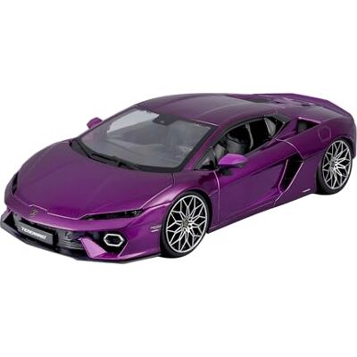 Bburago Lamborghini Temerario Metallic Purple, diecast-bil i skala 1:18, detaljerad replika med öppningsbara dörrar, motorhuv och bagagelucka, realistisk interiör, rekommenderad ålder 3+ år Bburago Lamborghini Temerario Metallic Purple, diecast-bil i skala 1:18, detaljerad replika med öppningsbara dörrar, motorhuv och bagagelucka, realistisk interiör, rekommenderad ålder 3+ år