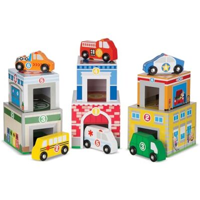 Melissa & Doug Nesting & Sorting Buildings & Vehicles Wooden Toy & Trains Trucks & Vehicles 3+ Gift for Boy or Girl Melissa & Doug Nesting & Sorting Buildings & Vehicles Wooden Toy & Trains Trucks & Vehicles 3+ Gift for Boy or Girl