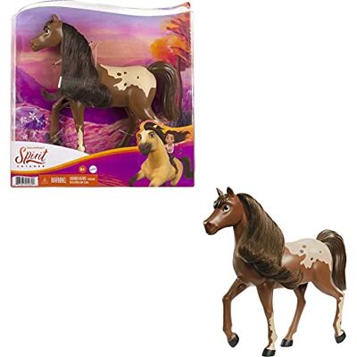 Mattel Spirit otämjd flock häst (ca. 8 tum), rörligt huvud, kastanjspinto med lång svart man och lekfull ställning, bra gåva för hästfans i åldrarna 3 år och uppåt Mattel Spirit otämjd flock häst (ca. 8 tum), rörligt huvud, kastanjspinto med lång svart man och lekfull ställning, bra gåva för hästfans i åldrarna 3 år och uppåt