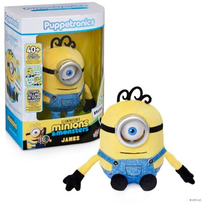 Famosa Puppetronic Minions James Interaktiv Animatronisk docka, huvud och mun rörelse med peksensor, autentiska ljud och chatty tech-teknik, interaktivt kul, (REN00200) Famosa Puppetronic Minions James Interaktiv Animatronisk docka, huvud och mun rörelse med peksensor, autentiska ljud och chatty tech-teknik, interaktivt kul, (REN00200)