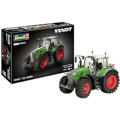 Revell 07827 Fendt 728 Vario Traktor (Easy-Click) skala 1:24 Obyggd/Omålad plastmodellsats – Fendt Vario 728 kännetecknas av sin smala konstruktion för manövrerbar körning Revell 07827 Fendt 728 Vario Traktor (Easy-Click) skala 1:24 Obyggd/Omålad plastmodellsats – Fendt Vario 728 kännetecknas av sin smala konstruktion för manövrerbar körning