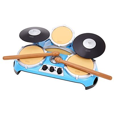 little tikes My Real Jam Drum Set – Leksakstrummor med trumpinnar och fodral – fyra spellägen, volymkontroll, Bluetooth-anslutning – uppmuntrar fantasifull och kreativ lek – för barn i åldrarna 3+ little tikes My Real Jam Drum Set – Leksakstrummor med trumpinnar och fodral – fyra spellägen, volymkontroll, Bluetooth-anslutning – uppmuntrar fantasifull och kreativ lek – för barn i åldrarna 3+