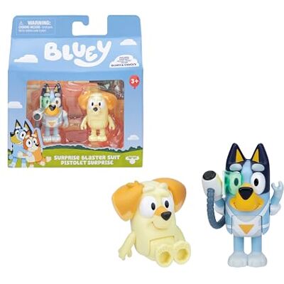 Bluey 2-pack Surprise Blaster Figurer, Vänner Förberedda Äventyrsfigurer Ledade figurer, Barnseriedockor, Exklusiva leksaker, Kändis (BLY91210) Bluey 2-pack Surprise Blaster Figurer, Vänner Förberedda Äventyrsfigurer Ledade figurer, Barnseriedockor, Exklusiva leksaker, Kändis (BLY91210)