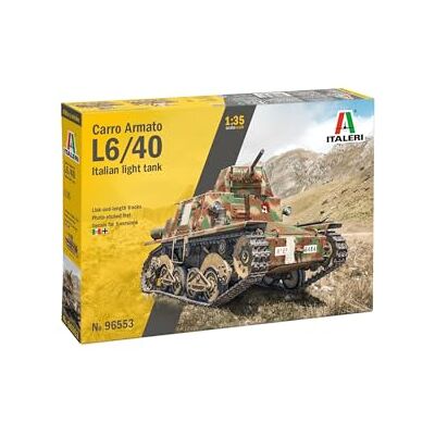 Italeri 96553 tank L6/40 Italian Light Tank, skala 1:35, Plastic Model Kit/Plastmodell att montera Italeri 96553 tank L6/40 Italian Light Tank, skala 1:35, Plastic Model Kit/Plastmodell att montera
