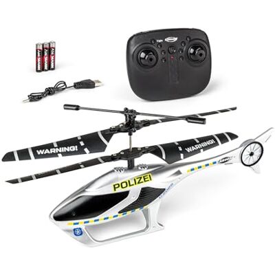 Carson Cyber Copter Police 2,4 GHz 100% RTF – helikopter, för nybörjare, RC-helikopter, fjärrstyrd leksak, fjärrstyrd Carson Cyber Copter Police 2,4 GHz 100% RTF – helikopter, för nybörjare, RC-helikopter, fjärrstyrd leksak, fjärrstyrd