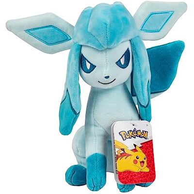 Pokémon 20 cm (8 tum) Glaceon-plysch Officiellt licensierad Eevee Evolution-figur mjuk fylld djurleksak av hög kvalitet julstrumpfyllare, present till barn, pojkar, flickor 2+ Pokémon 20 cm (8 tum) Glaceon-plysch Officiellt licensierad Eevee Evolution-figur mjuk fylld djurleksak av hög kvalitet julstrumpfyllare, present till barn, pojkar, flickor 2+