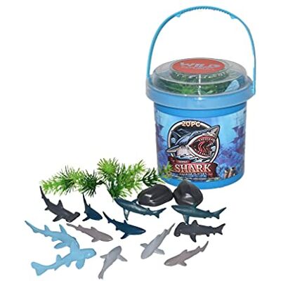 WILD REPUBLIC Adventure Bucket Mini Haj, present till barn, sandleksak med leksaksfigurer, sensoriska leksaker WILD REPUBLIC Adventure Bucket Mini Haj, present till barn, sandleksak med leksaksfigurer, sensoriska leksaker