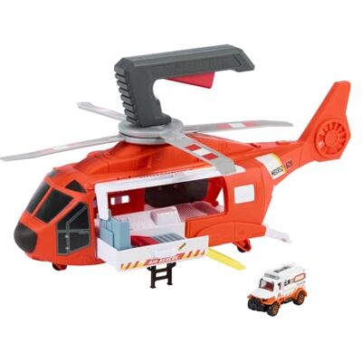 Matchbox räddningshelikopter, stor helikopter och ambulans Matchbox räddningshelikopter, stor helikopter och ambulans