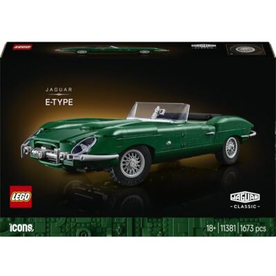 Lego Icons Jaguar E-Type 11381 Byggsats för vuxna, rumsdekoration för hem eller kontor, klassisk sportbil med detaljerad motor, present, 1673 delar Lego Icons Jaguar E-Type 11381 Byggsats för vuxna, rumsdekoration för hem eller kontor, klassisk sportbil med detaljerad motor, present, 1673 delar