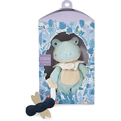 Doudou et Compagnie The Hill aux Birds My Little Frog Groda Doudou Mandel 27 cm födelsedagspresent vacker fågelholkslåda DC4052 Doudou et Compagnie The Hill aux Birds My Little Frog Groda Doudou Mandel 27 cm födelsedagspresent vacker fågelholkslåda DC4052