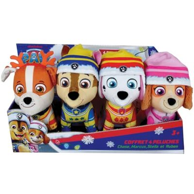 Jemini Set med 4 Paw Patrol plysch 12 cm Chase, Marcus, Ruben And Stella Från födseln Maskintvättbara mjuka gosedjur Present till jul eller födelsedag 024526 Jemini Set med 4 Paw Patrol plysch 12 cm Chase, Marcus, Ruben And Stella Från födseln Maskintvättbara mjuka gosedjur Present till jul eller födelsedag 024526