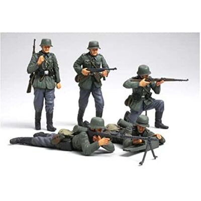 TAMIYA 300035293 1:35 WWII tyska infanterifigurer Frankrike-kampanj (5) TAMIYA 300035293 1:35 WWII tyska infanterifigurer Frankrike-kampanj (5)