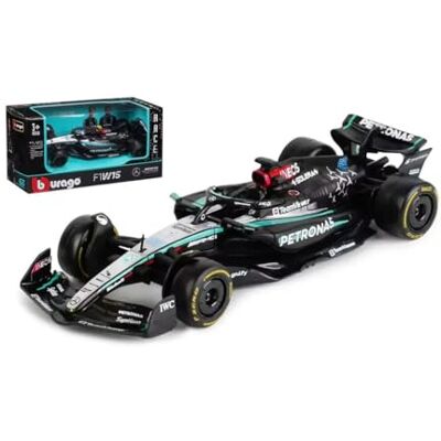 Bburago Mercedes AMG Petronas W15 George Russell #63 2024 Realistisk modellbil i skala 1:43, körd av George Russell, Officiell Mercedes-licens, Rekommenderas från 3 år Bburago Mercedes AMG Petronas W15 George Russell #63 2024 Realistisk modellbil i skala 1:43, körd av George Russell, Officiell Mercedes-licens, Rekommenderas från 3 år
