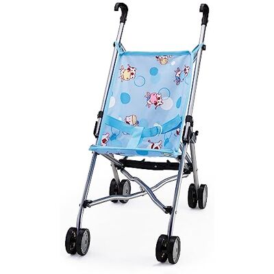 Bayer Design Buggy vikbar dockvagn, barnvagn, dubbla hjul, säkerhetsbälte hopfällbar, av metall Bayer Design Buggy vikbar dockvagn, barnvagn, dubbla hjul, säkerhetsbälte hopfällbar, av metall