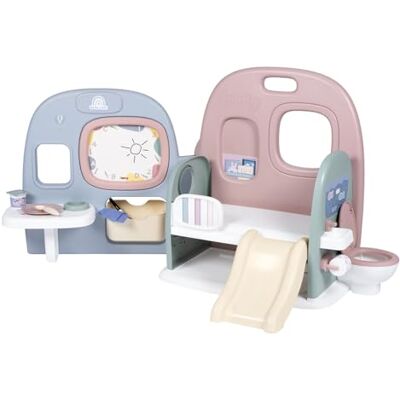 Smoby Baby Care Docka-Kita – Docka-lekcenter spjälsäng dagis vardag – vikbar, 360° hela lekytan – 6 tillbehör – tillverkad av 90% återvunnet material i Frankrike, från 3 år Smoby Baby Care Docka-Kita – Docka-lekcenter spjälsäng dagis vardag – vikbar, 360° hela lekytan – 6 tillbehör – tillverkad av 90% återvunnet material i Frankrike, från 3 år