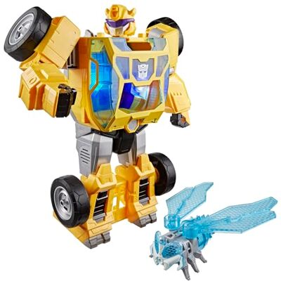 Transformers CYBERWORLD Bumblebee Power Spark, Energon Surge Actionfigur på 28 cm med ljus- och ljudeffekter Snabb omvandling från robot till fordon Från 6 år Transformers CYBERWORLD Bumblebee Power Spark, Energon Surge Actionfigur på 28 cm med ljus- och ljudeffekter Snabb omvandling från robot till fordon Från 6 år