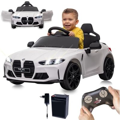 JAMARA 461865 Ride-on BMW M4 2,4 GHz Li-Power 12.6, elbil för barn från 3 år, elektrisk barnbil, elektrisk sits, presentidé barn, ljus, bärhandtag, 2 växlar, tuta JAMARA 461865 Ride-on BMW M4 2,4 GHz Li-Power 12.6, elbil för barn från 3 år, elektrisk barnbil, elektrisk sits, presentidé barn, ljus, bärhandtag, 2 växlar, tuta