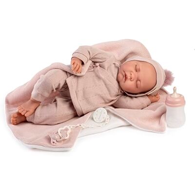 MUÑECAS ANTONIO JUAN S.L. Antonio Juan dockor Nyfödd Baby Doll Moon med Ankel, 42 cm, Mjuk Kropp, Stängda ögon, Inkluderar Tillbehör, Rosa MUÑECAS ANTONIO JUAN S.L. Antonio Juan dockor Nyfödd Baby Doll Moon med Ankel, 42 cm, Mjuk Kropp, Stängda ögon, Inkluderar Tillbehör, Rosa