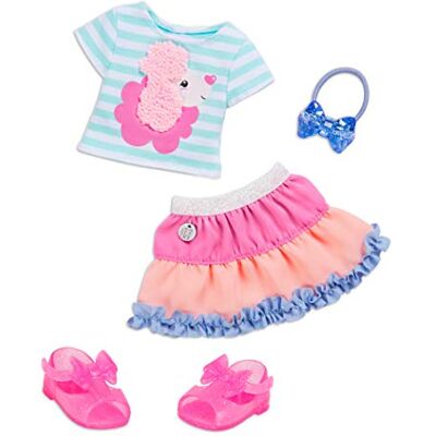 Glitter Girls GG50134Z pudel cuddles mode outfit med hårrosett – 35,6 cm (14 tum) dockkläder och tillbehör för barn från 3 år Glitter Girls GG50134Z pudel cuddles mode outfit med hårrosett – 35,6 cm (14 tum) dockkläder och tillbehör för barn från 3 år