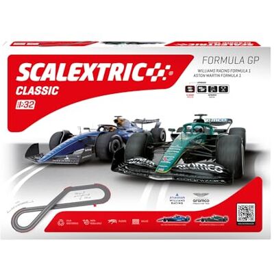 Scalextric Classic Circuit Komplett racingbana Bilar och kontroller ingår Skala 1:32 (Classic Formel GP-krets) Scalextric Classic Circuit Komplett racingbana Bilar och kontroller ingår Skala 1:32 (Classic Formel GP-krets)