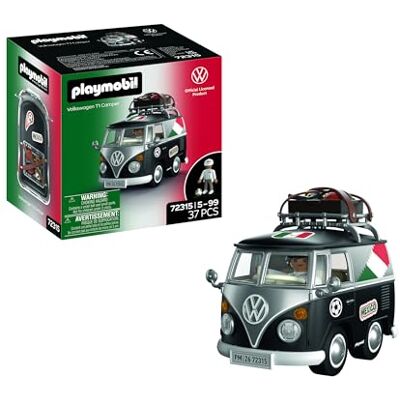 Playmobil Volkswagen Volkswagen T1 Camper MEX Edition Retro Camper med sportutrustning, takhållare och klistermärkesark För barn från 4 år 72315 Playmobil Volkswagen Volkswagen T1 Camper MEX Edition Retro Camper med sportutrustning, takhållare och klistermärkesark För barn från 4 år 72315