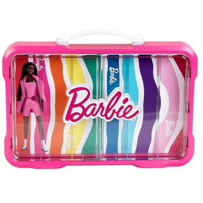 Theo Klein 5808 Barbie samlarväska I plats för 6 Barbies I lysande Barbie-logo I med praktiskt bärhandtag I leksak för barn från 3 år Theo Klein 5808 Barbie samlarväska I plats för 6 Barbies I lysande Barbie-logo I med praktiskt bärhandtag I leksak för barn från 3 år