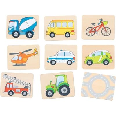goki 56301 – Memospiel-fordon av trä, minnesspel klassiker för hela familjen, par, hitta, främjar minne och visuell perception, trälåda att rymma upp, set om 32, från 3 år goki 56301 – Memospiel-fordon av trä, minnesspel klassiker för hela familjen, par, hitta, främjar minne och visuell perception, trälåda att rymma upp, set om 32, från 3 år