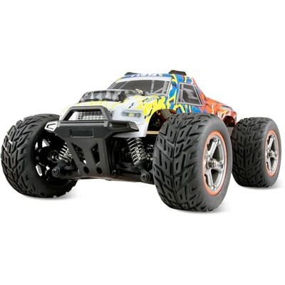Amewi MAX20 monstertruck borstad 50 km/h 4WD 1:20 RTR blå/orange RC fjärrstyrd Amewi MAX20 monstertruck borstad 50 km/h 4WD 1:20 RTR blå/orange RC fjärrstyrd