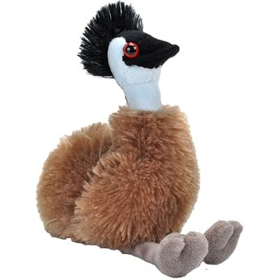 WILD REPUBLIC Pocketkins Eco Emu, gosedjur 13 cm, plyschleksak, tillverkad av återvunnet material, miljövänlig WILD REPUBLIC Pocketkins Eco Emu, gosedjur 13 cm, plyschleksak, tillverkad av återvunnet material, miljövänlig