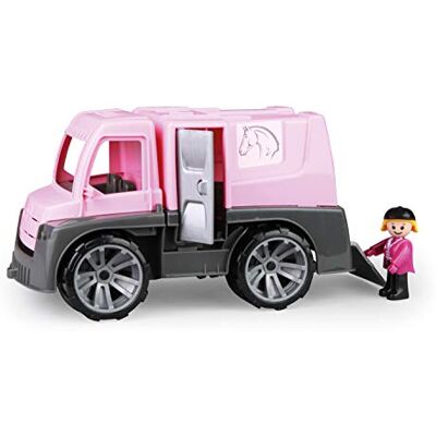 Lena 04458 x TRUXX Figur, set hästar och tillbehör, transportöppningsdörrar, lekfordon för barn från 2 år, rosa, silver Lena 04458 x TRUXX Figur, set hästar och tillbehör, transportöppningsdörrar, lekfordon för barn från 2 år, rosa, silver