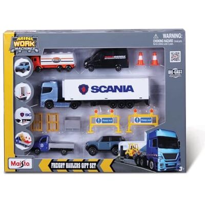 Maisto Scania Freight HAULERS Gift Set – Incredible Detailed Die-Cast Vehicle Playset Maisto Scania Freight HAULERS Gift Set – Incredible Detailed Die-Cast Vehicle Playset