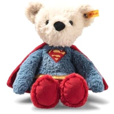 Steiff Nallebjörn Superman 29 cm färgglad, gosig leksak superhjälte, perfekt för barn och fans, plysch björn i Superman-look, gjord av gosig mjuk plysch, maskintvättbar Steiff Nallebjörn Superman 29 cm färgglad, gosig leksak superhjälte, perfekt för barn och fans, plysch björn i Superman-look, gjord av gosig mjuk plysch, maskintvättbar