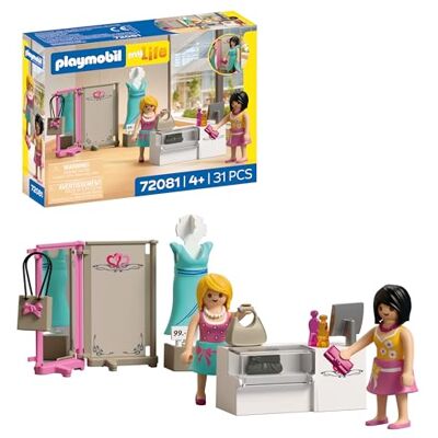 Playmobil Mylife Modebutik, 2 Figurer Med Skyltdocka Och Försäljningsdisk, Uppmuntrar Kreativitet, Barnleksak Från 4 År, 72081 Playmobil Mylife Modebutik, 2 Figurer Med Skyltdocka Och Försäljningsdisk, Uppmuntrar Kreativitet, Barnleksak Från 4 År, 72081